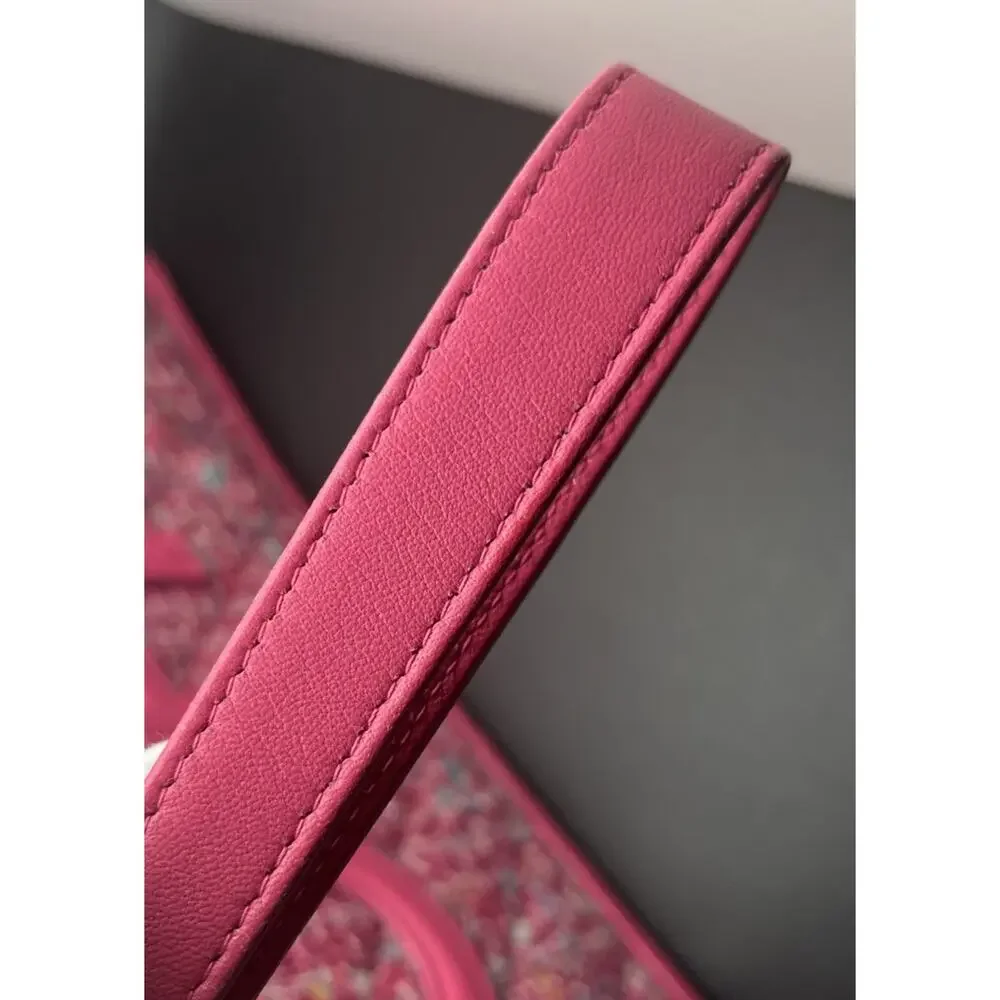 CHANEL Pink Tweed Large Logo Zip Pouch Clutch - Picture 14 of 14